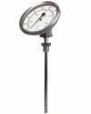 8114 Bimetal thermometers TBiGelChg 5 inch every angle crimped-on ring case stainless steel turnable and adjustable lateral view ARMANO