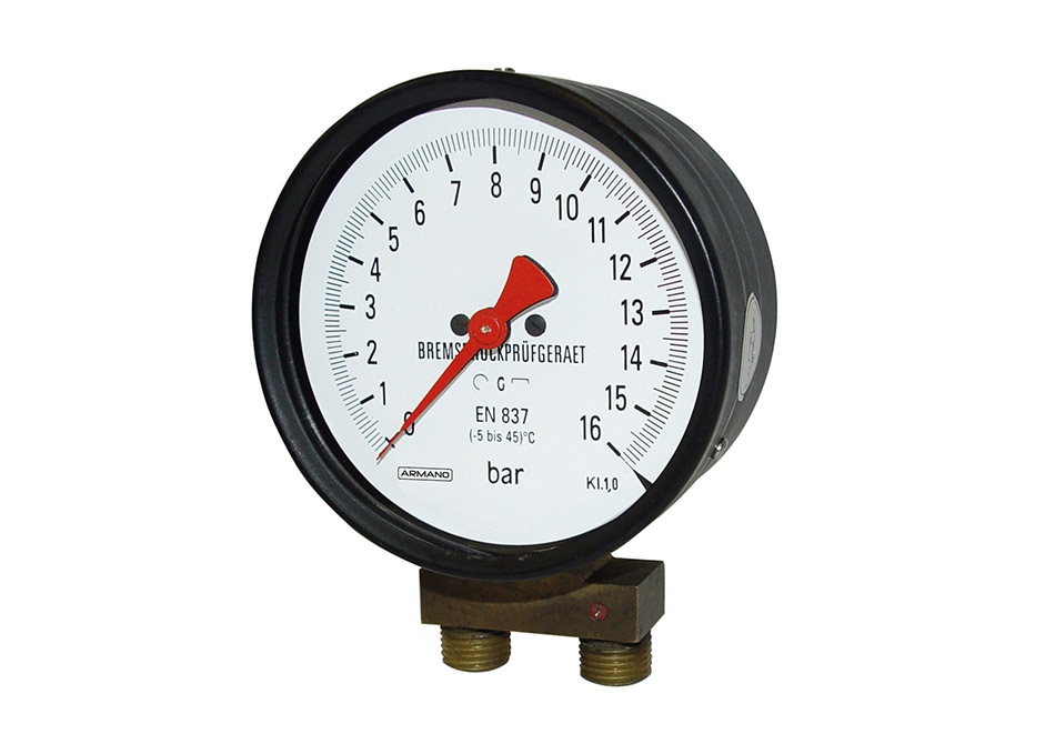 Rohrfedermanometer Doppel-Manometer DR 100 – 1 pn 0-16 bar ARMANO